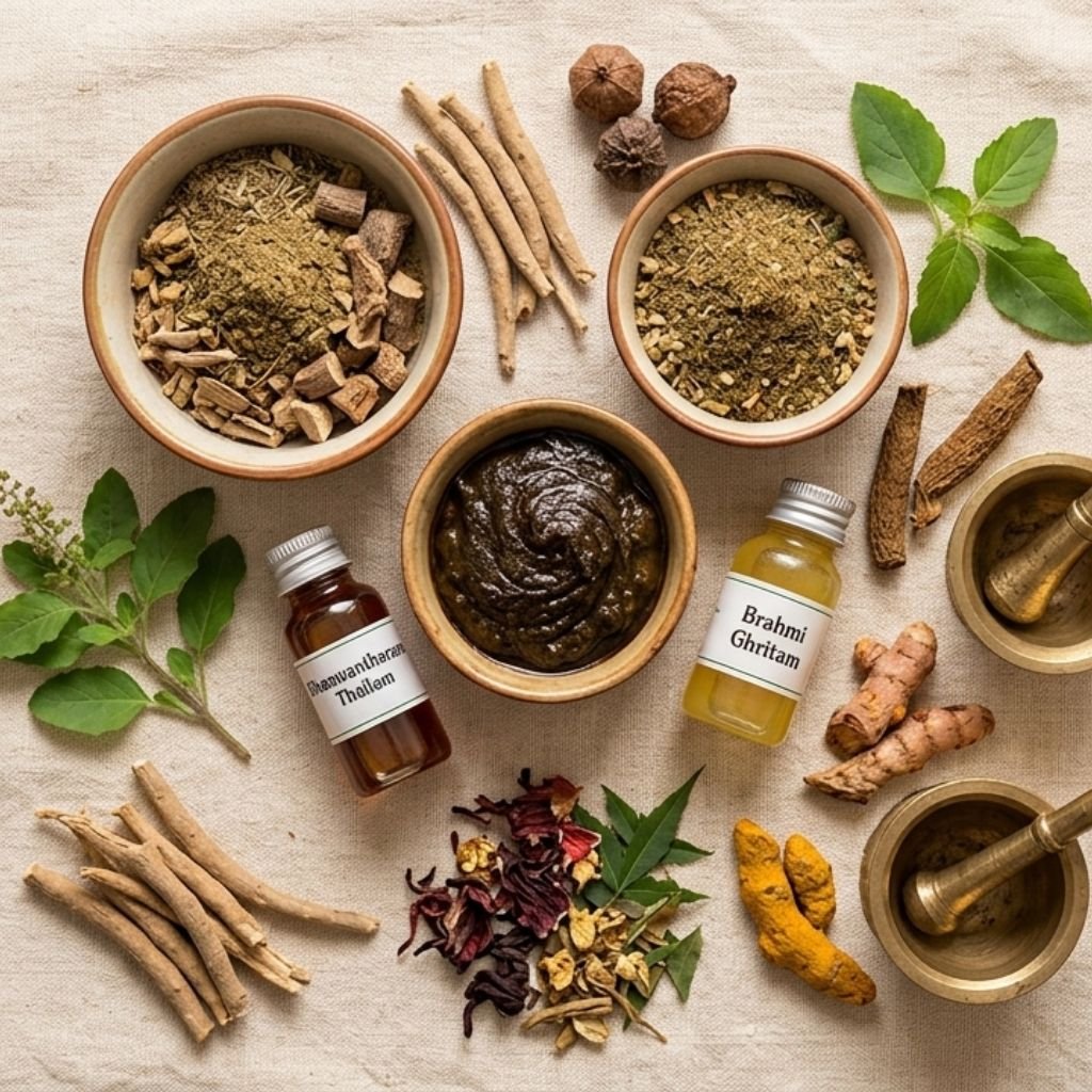 This is the image of Ayurveda vs modern treatment